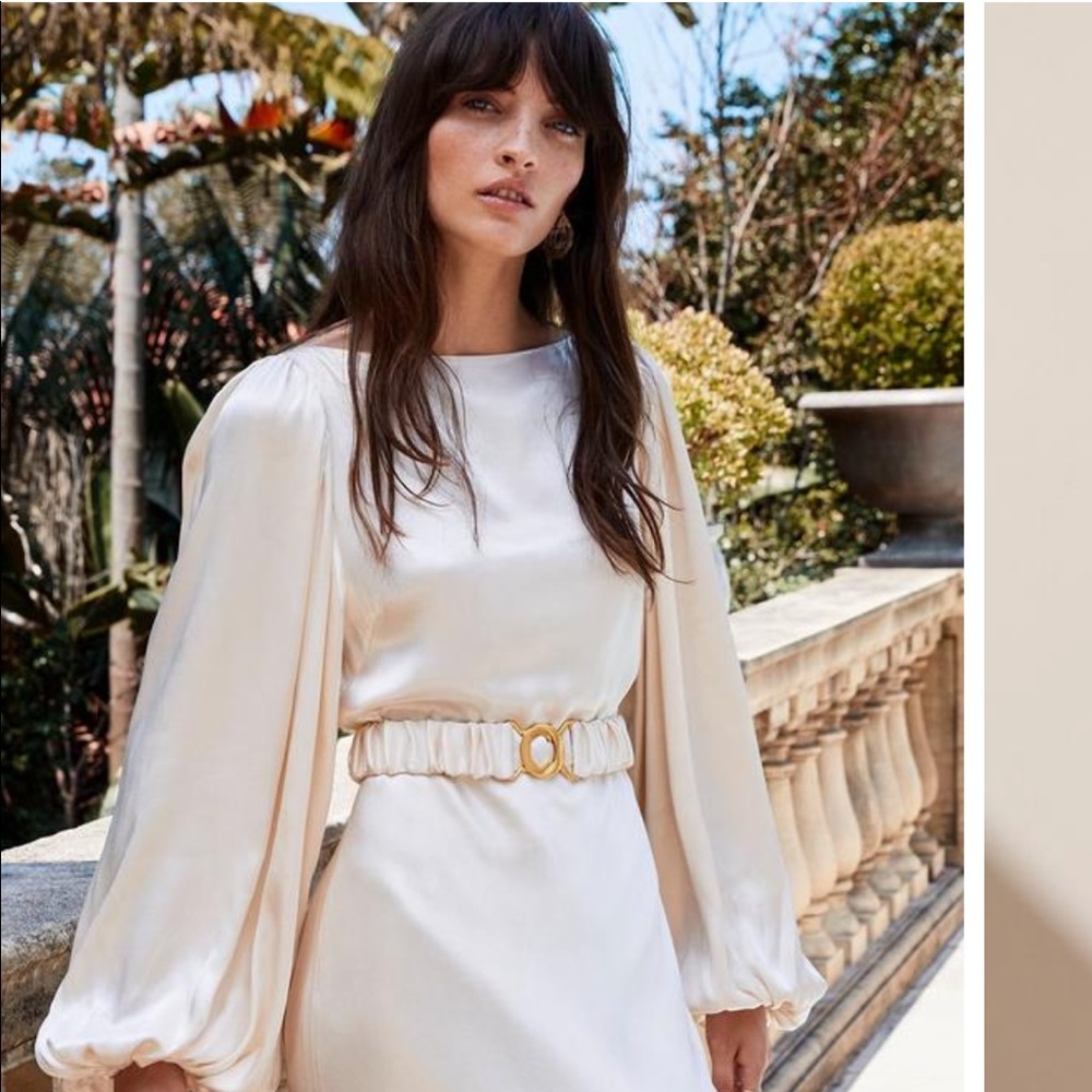 BALLOON SLEEVE MIDI DRESS NEW